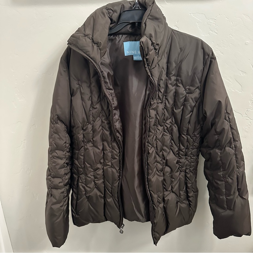 Brown Nine West Puffy Jacket